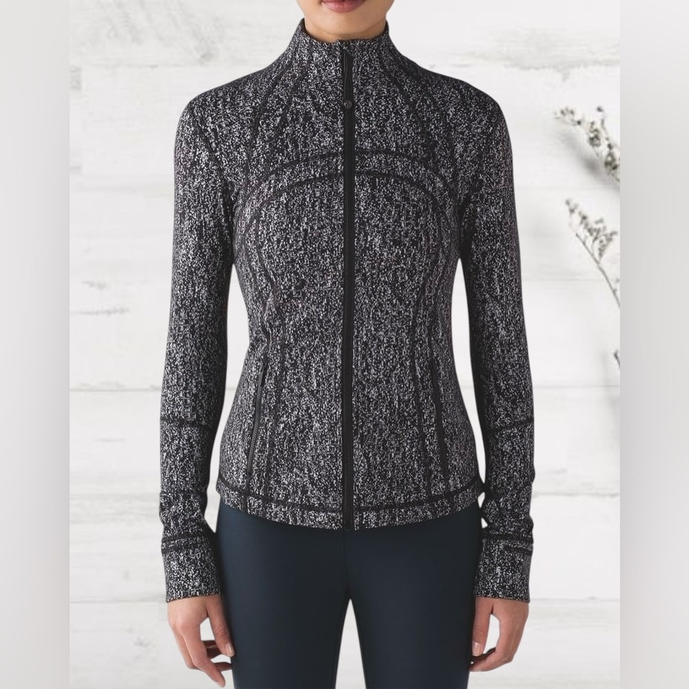 RARE Lululemon Define Jacket *Luon Size 4 - Suited Jacquard Black White